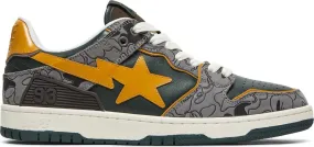 A Bathing Ape Bape SK8 Sta Grey Mustard Yellow