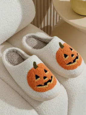 A Little Spooky Pumpkin Bedroom Slippers By Liv and Mia