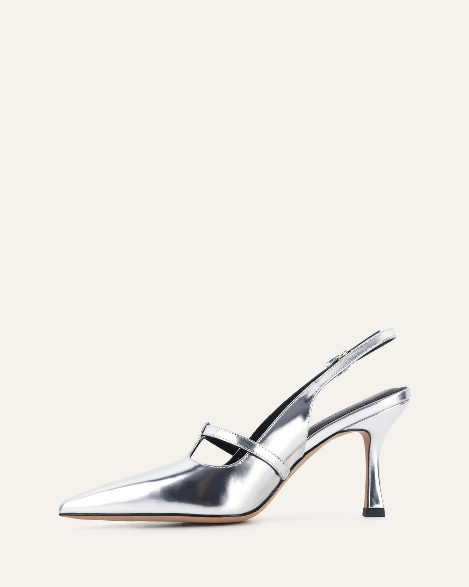 ABIGAIL HIGH HEELS SILVER LEATHER