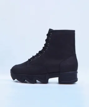 Arom Black Lace-Up Boot