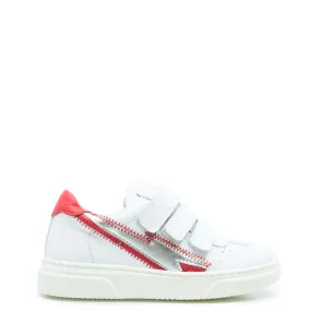 Blublonc White and Red Lightning Sneaker