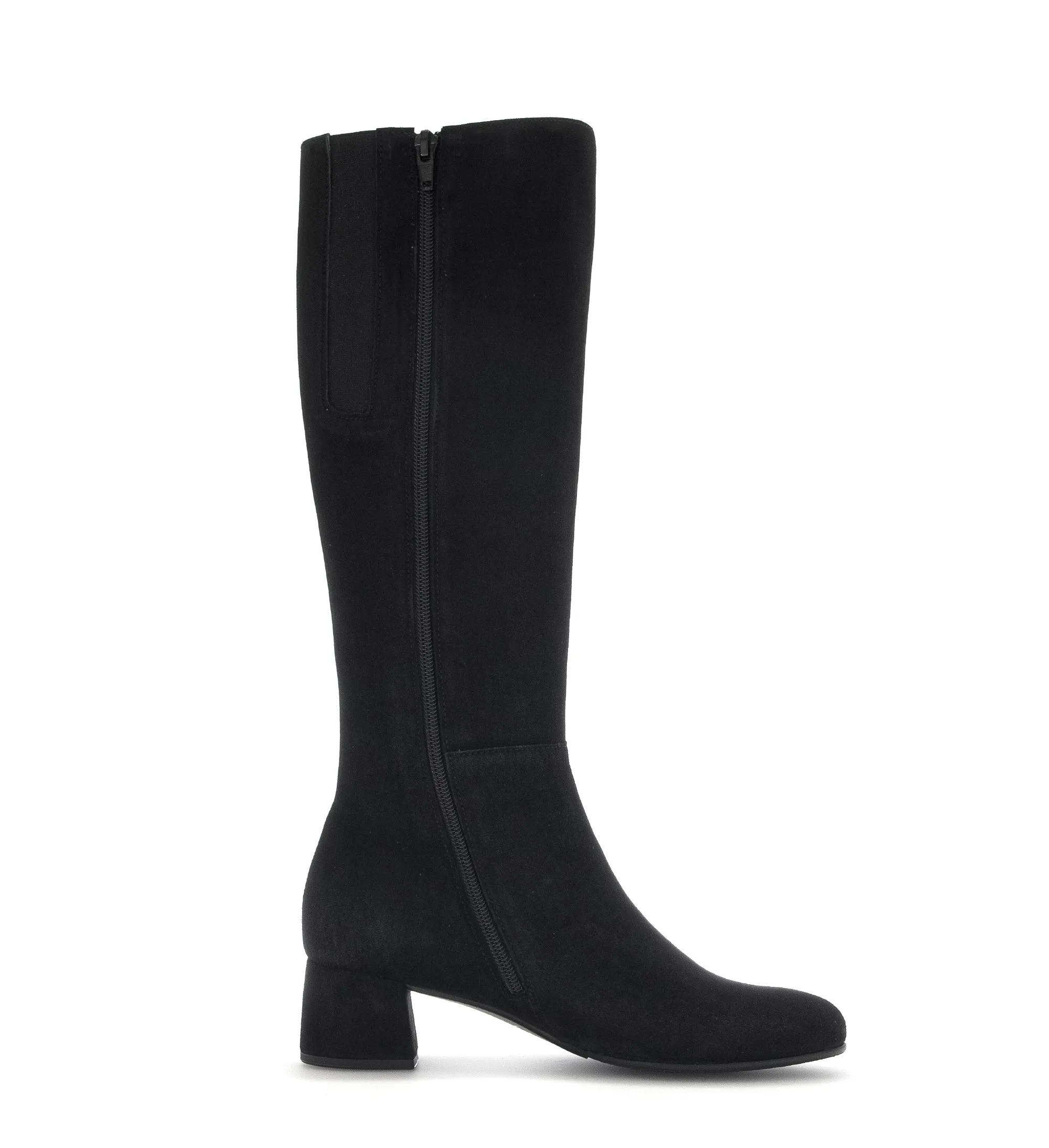 GABOR Black Suede Knee Boot 68917