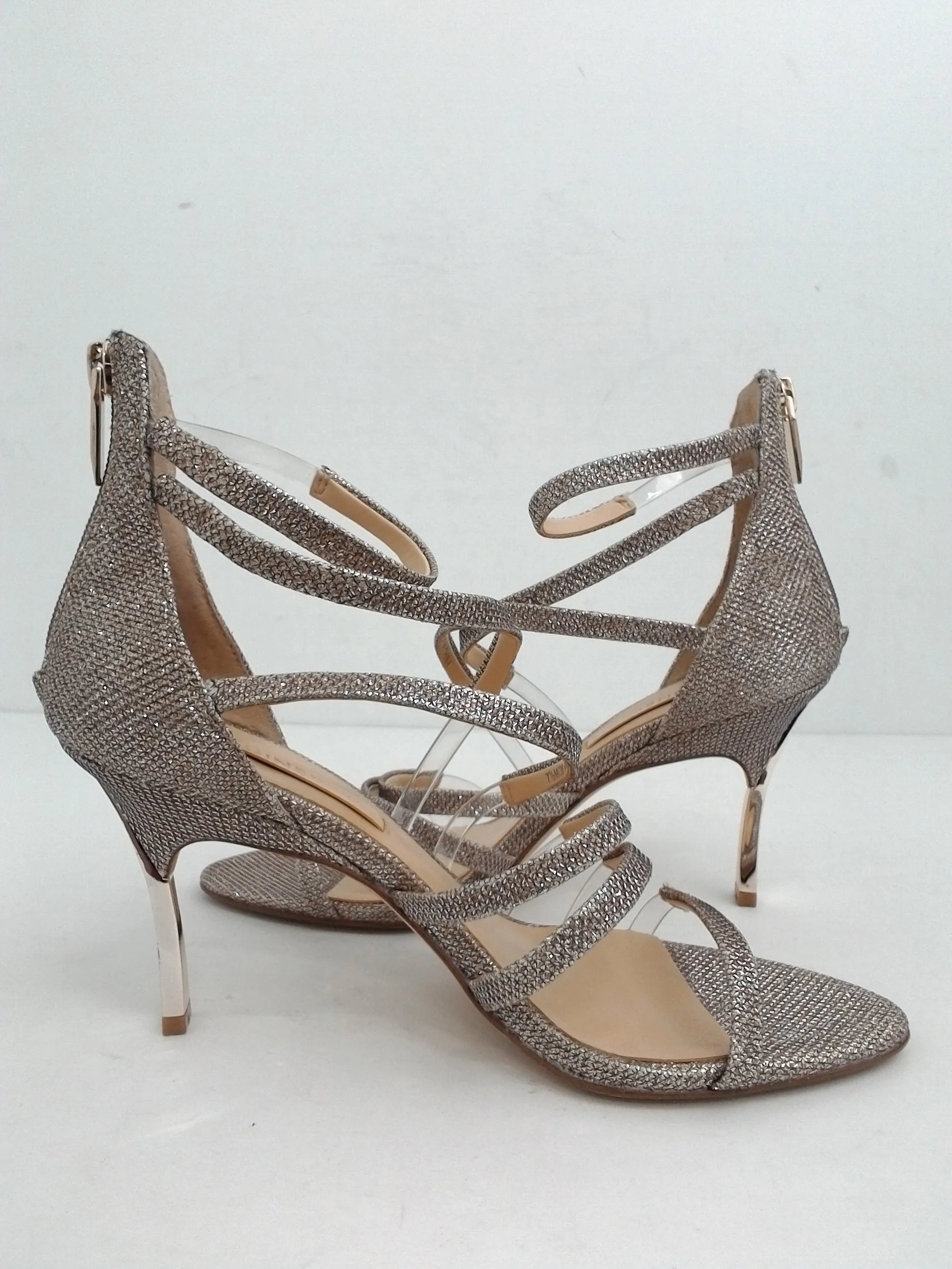 Imagine Women's Roselle Champagne/Clear Heeled Sandal Size 7.5 M