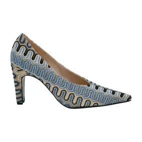 Marian Blue Print V-Cut  Shoe