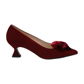 Marian Burgundy Suede Kitten Heel Shoe