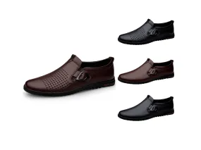 Men Driving Breathable Flats Casual Shoes Wedding Slip on loafers Leather Shoes | 23008