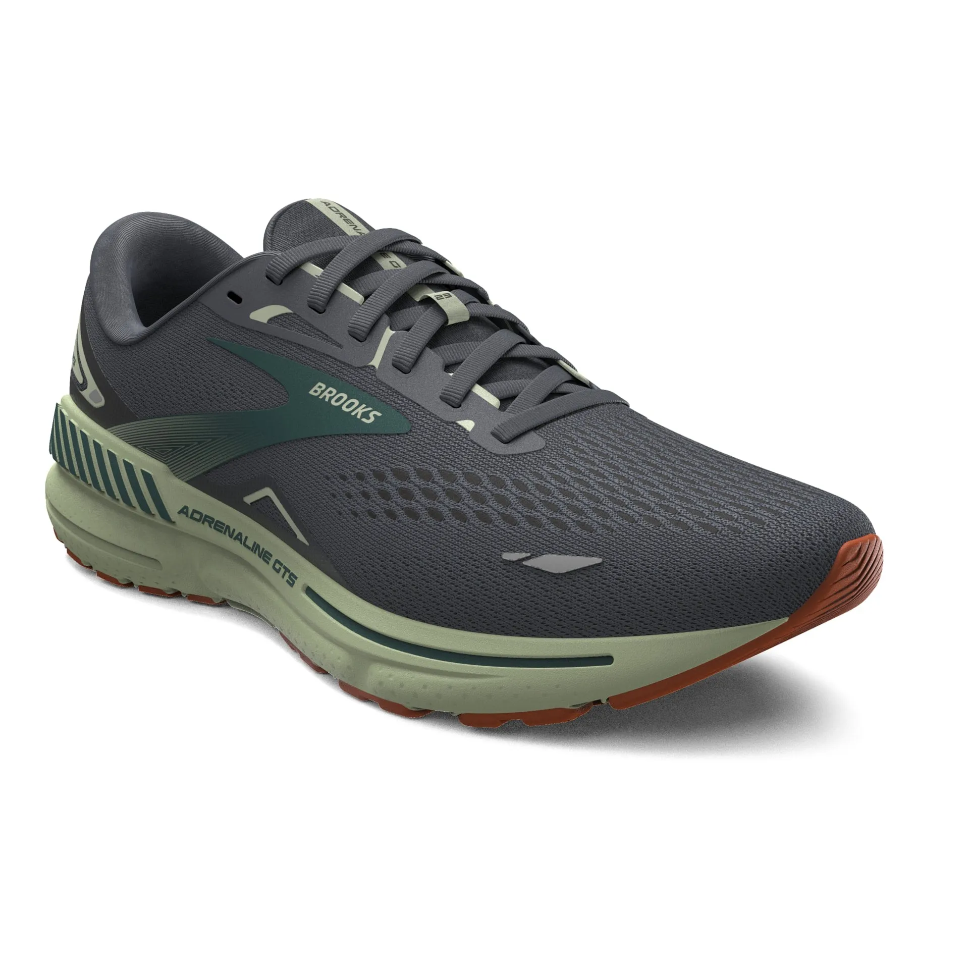 Men's Brooks Adrenaline GTS 23 (Ebony/Smoke Green/Clay)