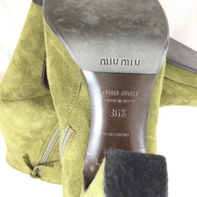 Miu Miu Suede Booties. Size 36.5