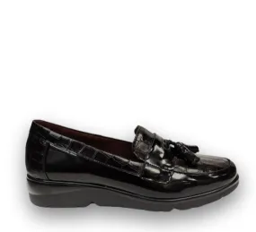 Pitillos Loafer Black Patent Leather Tassle Slip On 5302 Nero sale